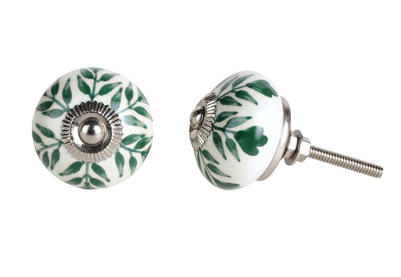 Perilla Home Set of 12 Ceramic Decorative Tomato Melon Knobs for Home Kitchen Cupboard Glass Door Knobs Dresser Wardrobe and Drawer Pulls (Green) Green