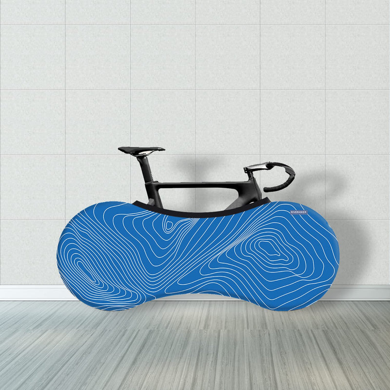 [Australia - AusPower] - Stretchy Bike Wheel Cover, Anti-dust High Elastic Outdoor Indoor Washable Bicycle Protection Storage Bag Blue Striped 