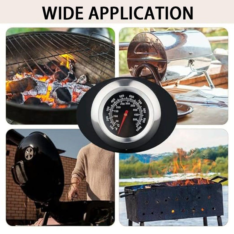 [Australia - AusPower] - 2PC3 Face 1000F Thermometer Temperature Gauge BBQ Barbecue Charcoal Grill Smoker 