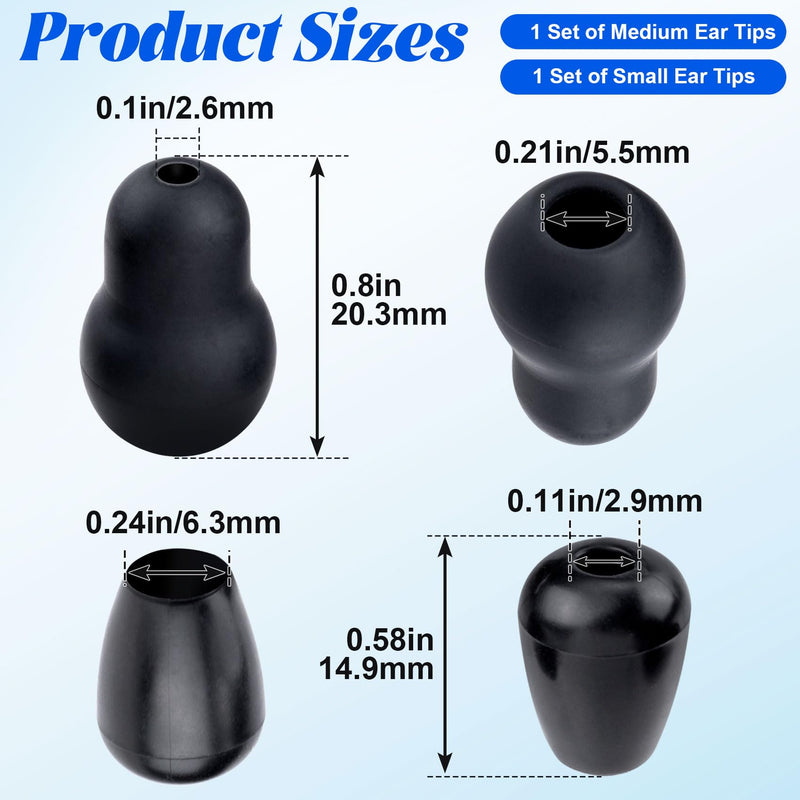 [Australia - AusPower] - 8Pcs Silicone Stethoscope Ear Tips Replacement Compatible with Littmann Stethoscopes, Small/Medium Stethoscope Ear Plugs, Soft Stethoscope Earpieces Replacement for Cardiology IV Parts 