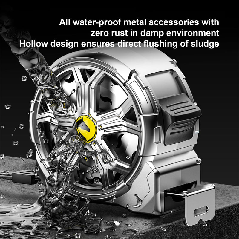 [Australia - AusPower] - Tape Measure 25ft, Stainless Steel Retractable Tape Measure, Waterproof & Rustproof Steel Measuring Tape with Hollow Design for Renovation, Construction, Carpentry (25') 25' 