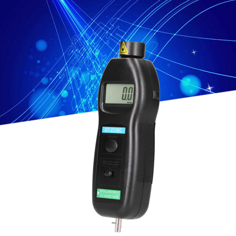 [Australia - AusPower] - DT2236C Digital Photo Tachometer Pocket Rotation Digital Speed Tach Tester for Automobile Maintenance, 0.5-19999rpm, Non 2.5~99999rpm 