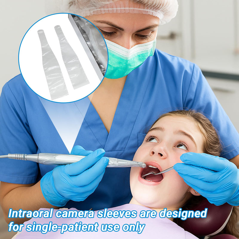 500 Pieces/Box Dental Intraoral Camera Cases - Disposable Dental Endoscope Barrier Cover, Suitable for MD740/MD810/MD960