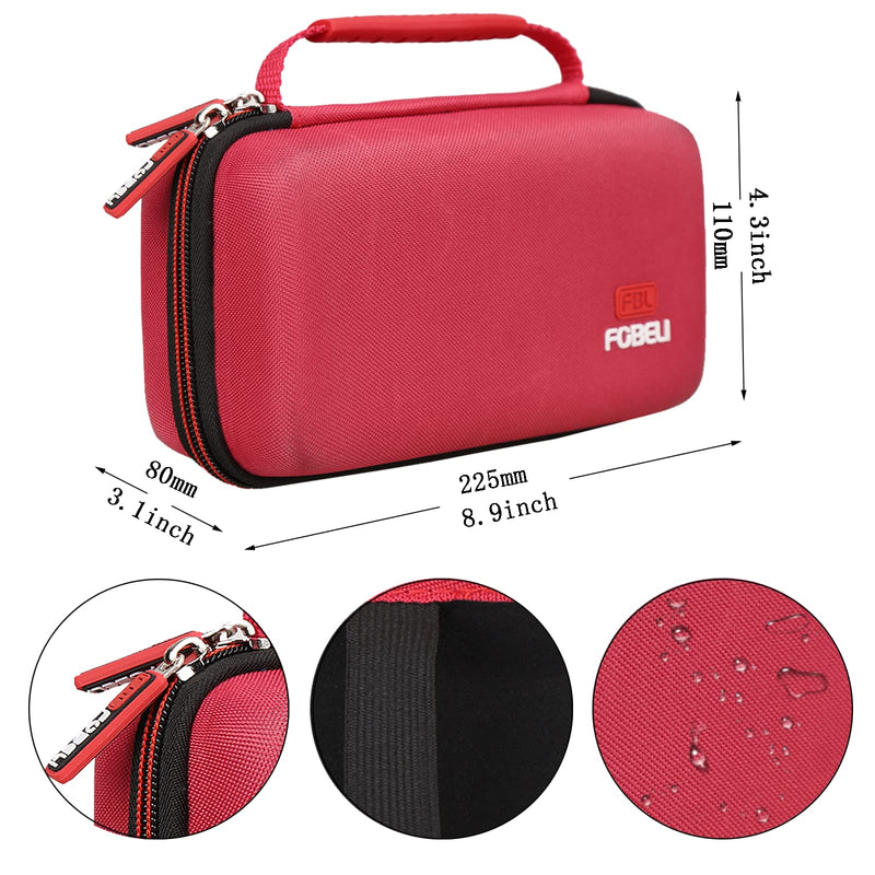 [Australia - AusPower] - FBLFOBELI Storage Carrying Case Compatible with AstroAI Digital Multimeter Analyzer TRMS 6000 Counts Volt Meter Ohmmeter Auto-Ranging Tester (Case Only) (Red) Red 