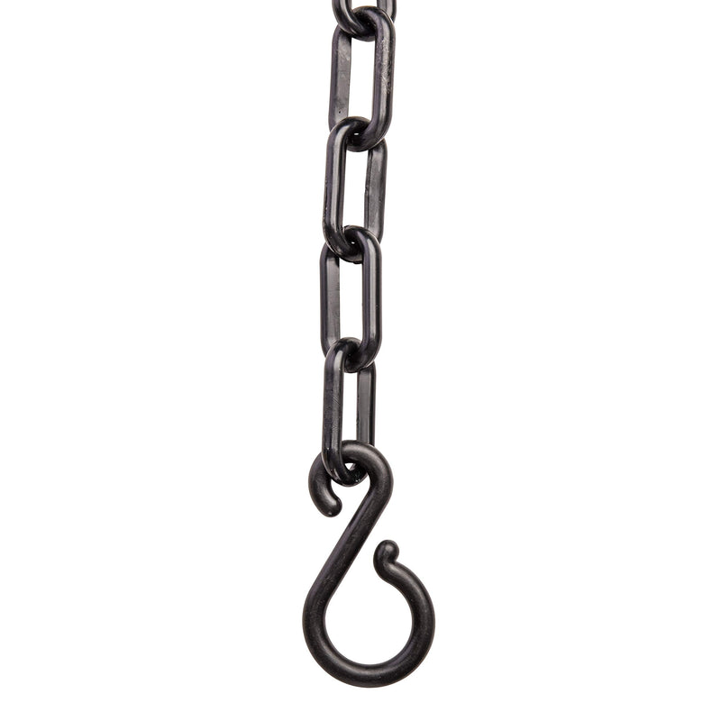[Australia - AusPower] - US Weight (Made in USA) 2" x 25' Black Plastic Safety Chain ft. SunShield UV Resistant Technology 25 FEET 