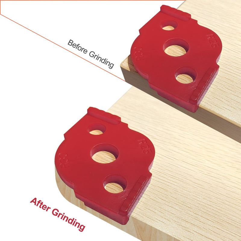 [Australia - AusPower] - Set of 4 Milling Templates for Router, Radius Jig Router Templates, for Hand Edge Trimmer, Engraving Machine, Woodworking Tool (R5 R10 R15 R20 R25 R30 R35 R40) Rot 