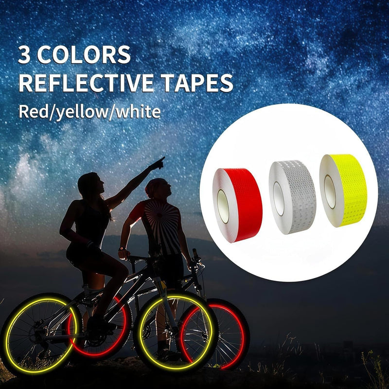 3 inch White Reflective Tape, Heavy Duty Strong Adhesive Hazard Caution Safety Warning Conspicuity Tape for Trailer, 3" x 30ft
