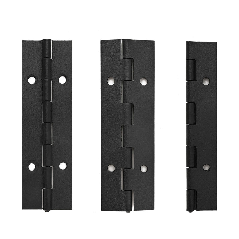 [Australia - AusPower] - 6 Pack Continuous & Piano Hinges,4 inches Black 304 Stainless Steel Hinges 0.04" Thickness Heavy Duty Continuous Hinges with Holes for Pianos，Door，Wooden Boxes，Cabinet. (4inch/10cm) 6 4inch 