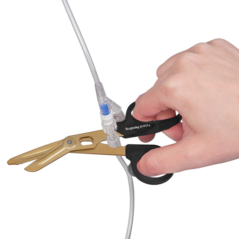 [Australia - AusPower] - Hummingbird 4-in-1 Medical Scissors - Compact Pocket Size Trauma Shears for Nurses, Students, Practitioners & Medical Professionals (Black) black 