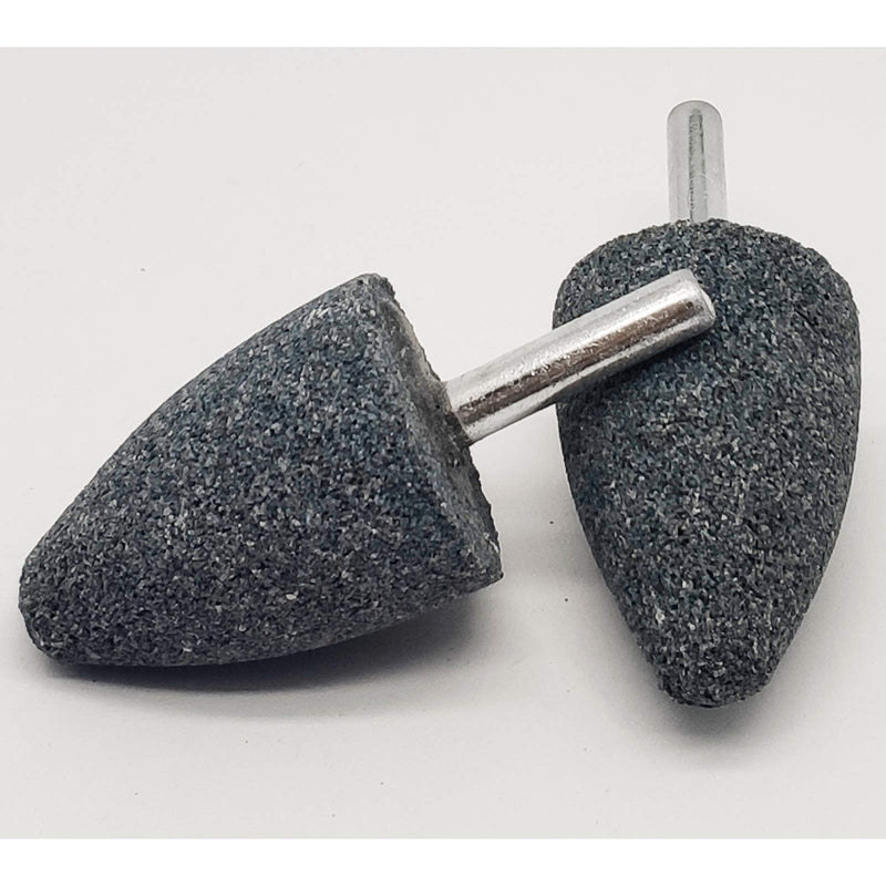 [Australia - AusPower] - 4 pcs 30mm Stone Rotary Grinding Bits with 1/4 Inch Shank, Aluminum Oxide Mounted Grinding Point for Grinding, Polishing?Deburring Ferrous Metals?4pcs 6x30 cone head? 