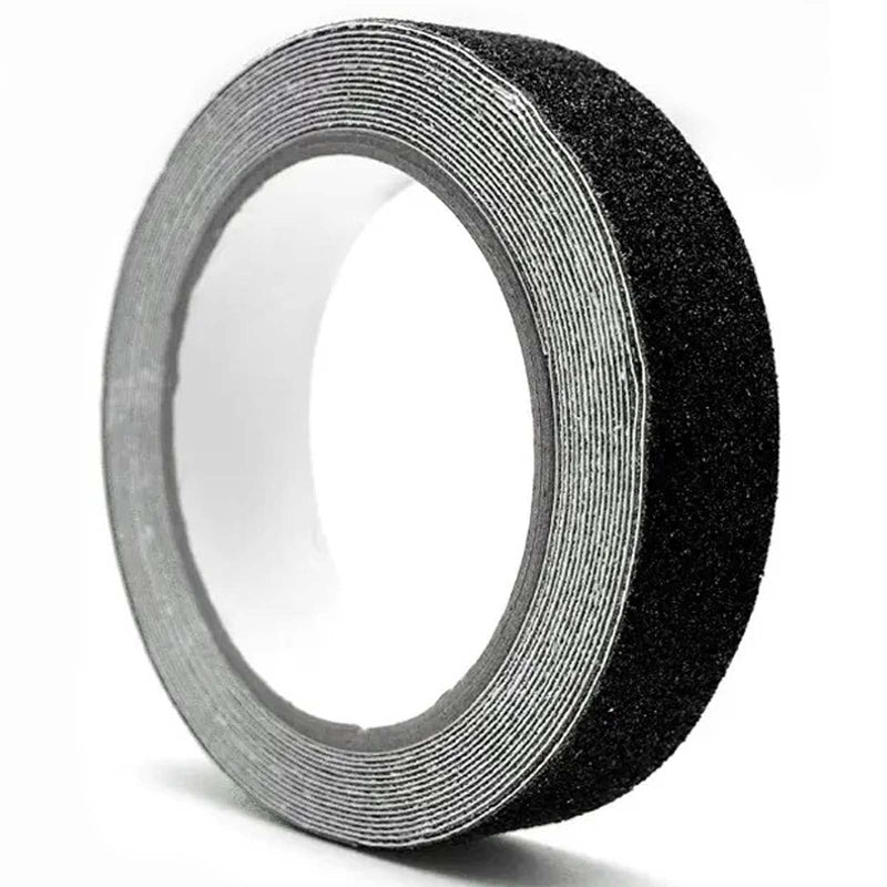 [Australia - AusPower] - Anti Slip Grip Tape, Waterproof Outdoor Grip Tape for Stairs, Stair Grips Non Slip for Skateboards, Outdoor Adhesive Stair Grip Tape for Step Treads,Black Grip Tape, 1inx16.5ft Black 1" x 16.5 Feet 
