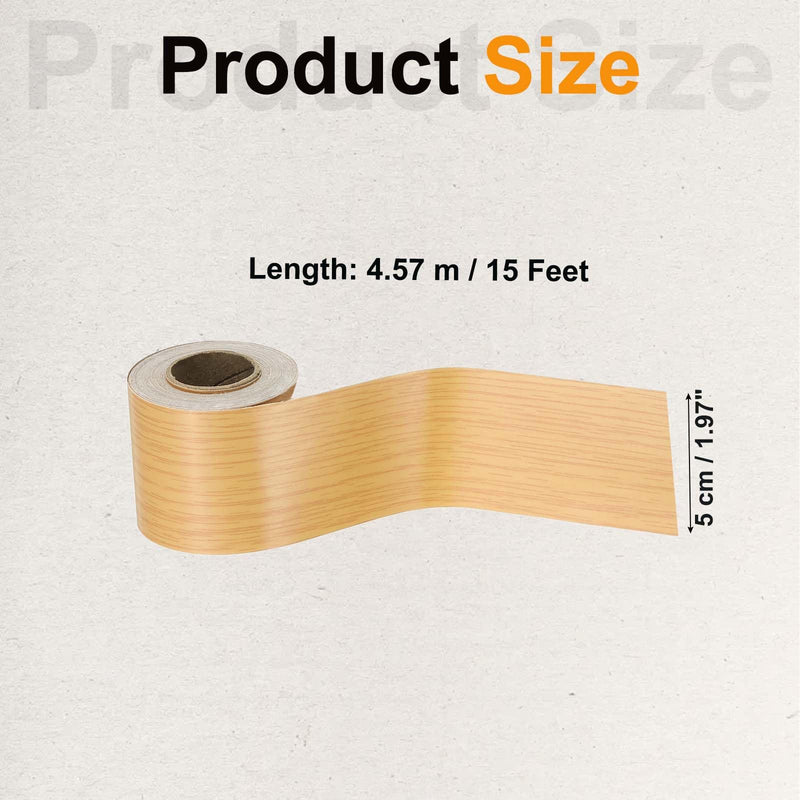 PATIKIL Wood Grain Tape 2" x 32 ft, Self-Adhesive Wood Texture Repair Tape Realistic Wooden Effect Patch for Furniture Cabinets Floor Walls, American Oak