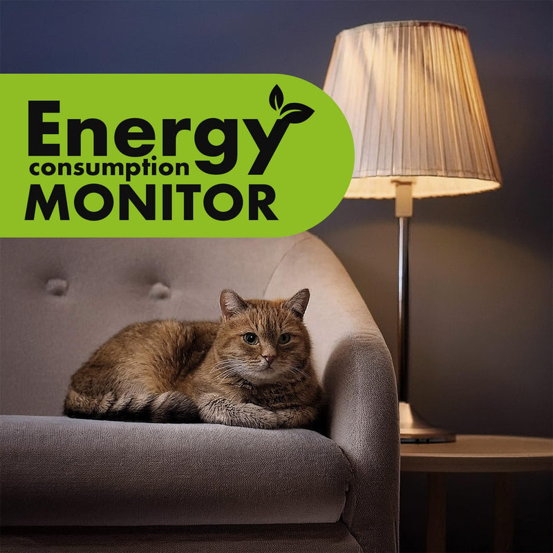 [Australia - AusPower] - Green Blue Electricity Meter, Energy Cost Meter, Digital Wattmeter, Power Consumption Meter, Energy Meter, 16 A Max: 3680 W, Display of Consumed kWh and Energy Costs 