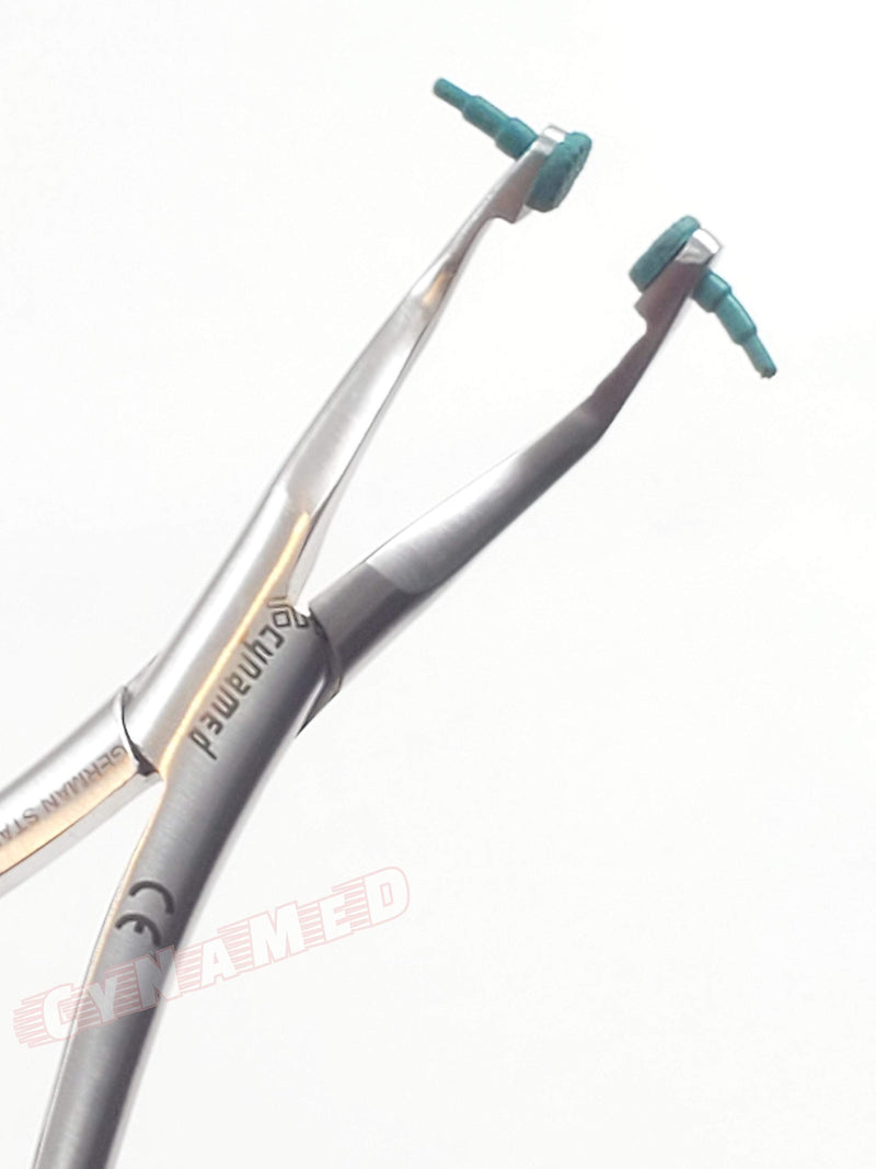 [Australia - AusPower] - New Premium German Dental Crown Gripper Remover Pliers Temporary Crown Remover Crown Gripper Pliers 6" with 10 EA Extra Replaceable Silicone Tips 
