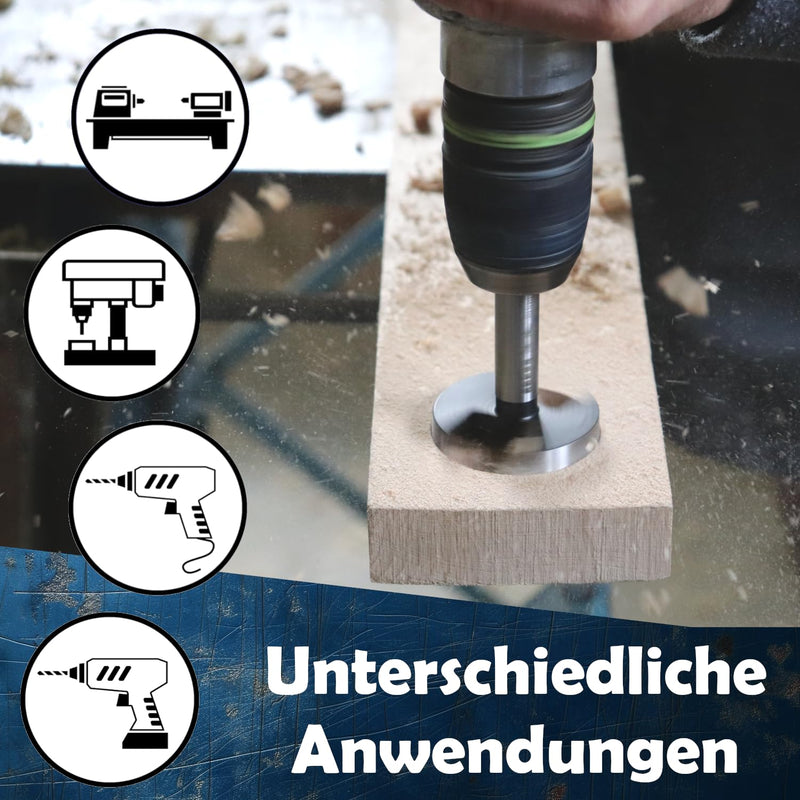 [Australia - AusPower] - AM-Zerspanungstechnik Forstner Drill Bit Diameter 16 | Professional Wood Drill | Branch Hole Drill | Hinge Hole Drill | Pot Drill - 16 mm 