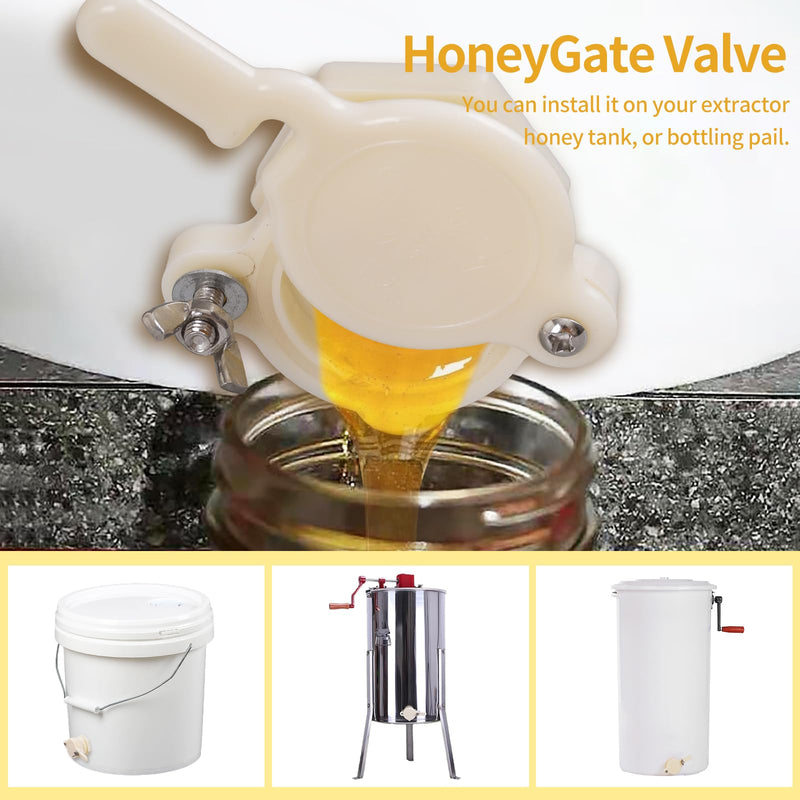 [Australia - AusPower] - 3/5 Pack Honey gate Valve for 5 Gallon Bucket bee hive gate valves for Honey Bucket Honey Extractor Tap Beekeeping Supplies 5PCS 