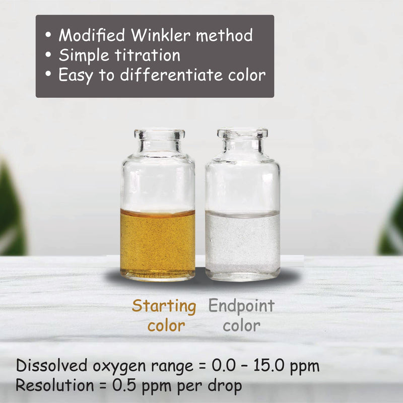 [Australia - AusPower] - Monitor DISSOLVED Oxygen Test KIT (60 Tests) - Monitor Aquarium and aquaculture Water Quality 