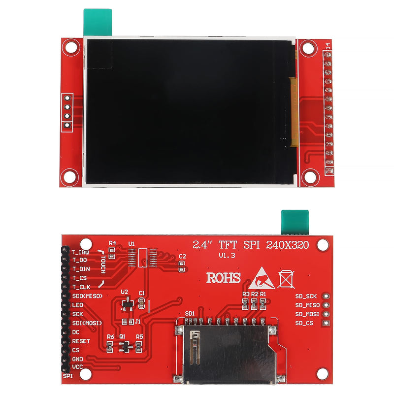 [Australia - AusPower] - 2pcs 2.4" SPI TFT LCD Display Screen Module ST7735 240×320 TFT LCD Screen Shield 3.3V RGB 65K for Arduino 
