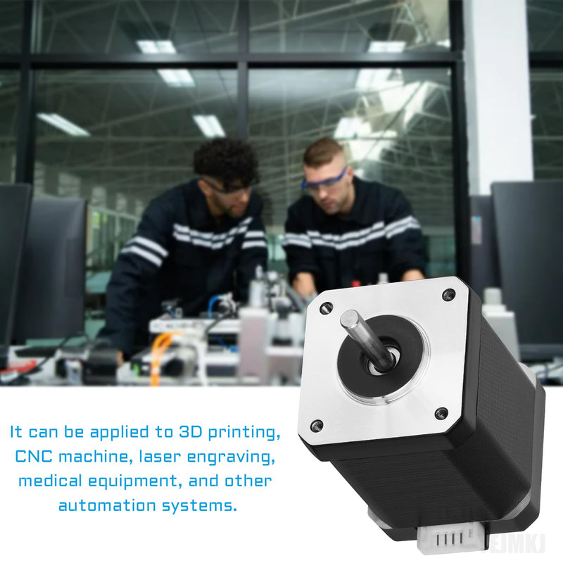 [Australia - AusPower] - Nema 17 Stepper Motor 60MM Bipolar 2 A 70Ncm (99.12oz.in) Nema17 42 Motor 2 Phase 4-Lead Stepper Motors 1.8 Degree with 1m Cable and Connector for DIY CNC 3D Printer, 1.66x1.66x2.37inch 