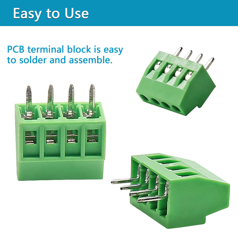 [Australia - AusPower] - 52PCS 2.54mm 0.1" Pitch PCB Mount Screw Terminal Block Connector, Minidodoca 2P 3P 4P 5P Terminals 150V 6A for 26-18AWG Cable?Equipped with Special Screwdriver 52pcs Terminal Block Connector 
