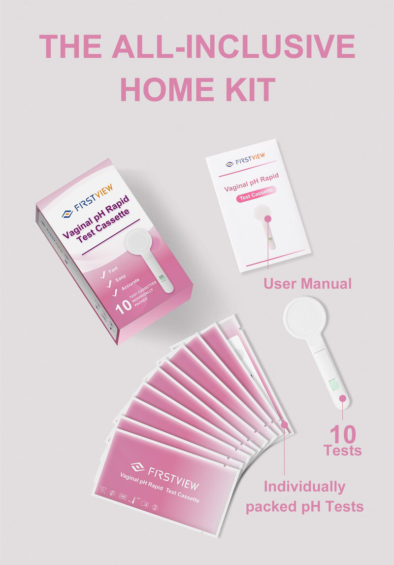[Australia - AusPower] - Vaginal pH Test Strips, Feminine Health Vaginal pH Test Strips Kits for Bacterial Vaginitis, Trichomonas Vaginitis, pH Balance for Women (10pcs) 