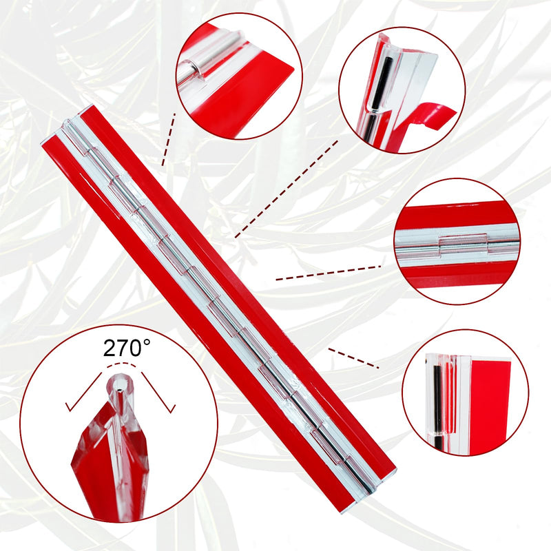 [Australia - AusPower] - 2 PCS Set of Acrylic Hinge 300 mm Continuous Piano Hinge 12" Acrylic Hinge 12" Hinge for Plexiglass Aquarium Lid Cabinet Box DIY Display 300x45 mm 