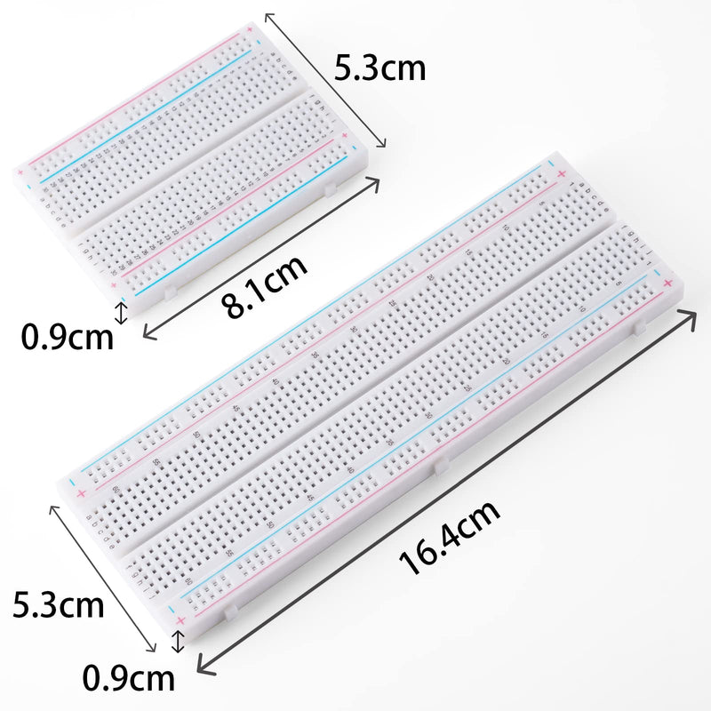 [Australia - AusPower] - Breadboard Jumper Wires Kit 1Pcs 830 Breadboards 1PCS 400 Breadboards +65pcs Flexible Breadboard Jumper Wires +140pcs Jumper Wires+1pcs Tweezer for Arduino Raspberry Pi 