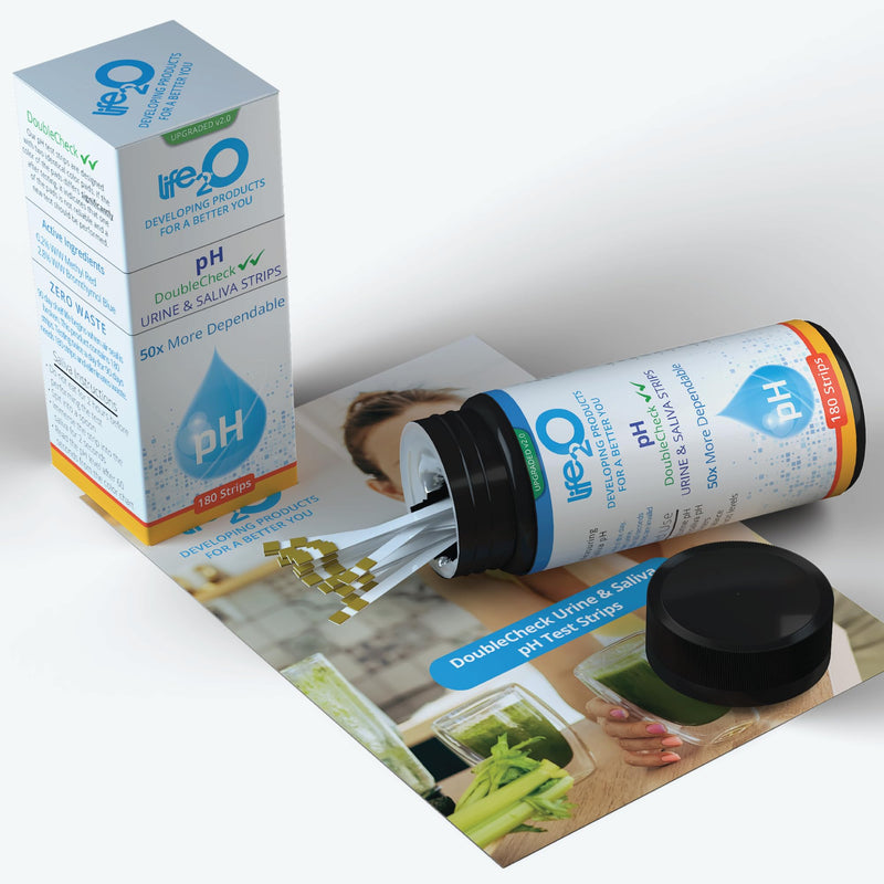 [Australia - AusPower] - DoubleCheck ✓✓ Urine and Saliva pH Test Strips 180ct, 50x More Dependable pH Balance Testing, Alkaline and Acid Levels in The Body for Women, Men and Kids 