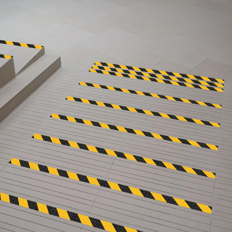 Anti Slip Tape Yellow/Black 2 Inch x 33 Ft, Non Slip Waterproof Safety Grip Adhesive Traction Warning Tape for Steps, Stair Treads and Ramps, Indoor & Outdoor Use 2 Inch x 33 Ft, Black Yellow