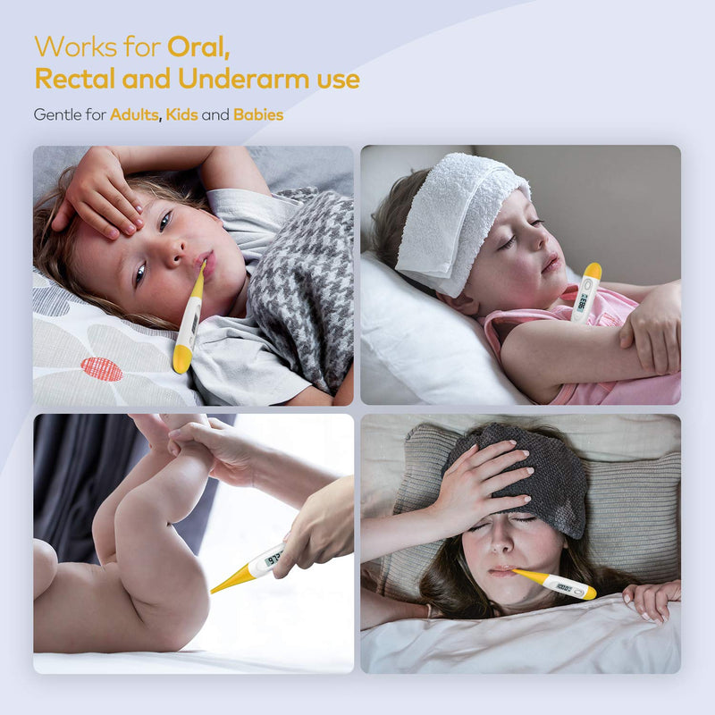 [Australia - AusPower] - Bundle of Thermometer for Adults, Thermometer for Fever with 10 Seconds 