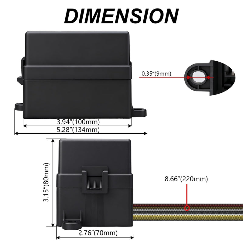 [Australia - AusPower] - 12V Pre-Wired Fuse Relay Box, 4 Relays and 6 ATC/ATO Blade Fuses, 4-Pin 40A Relay Block and Kit, for Cars Truck Marine Boat Jeep 6Way 4Relays 6Fuses 