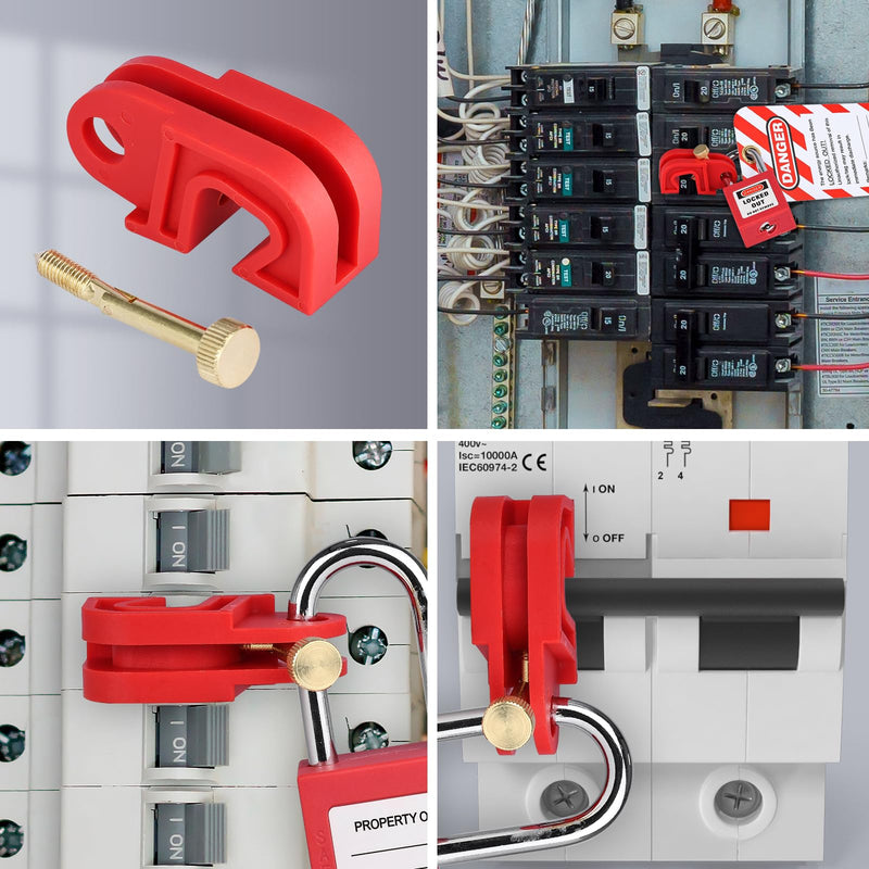 [Australia - AusPower] - Circuit Breaker Lockout Device, 10pcs Universal Single and Multi Pole Breakers Lockout 10pcs Universal Single & Multi Pole 
