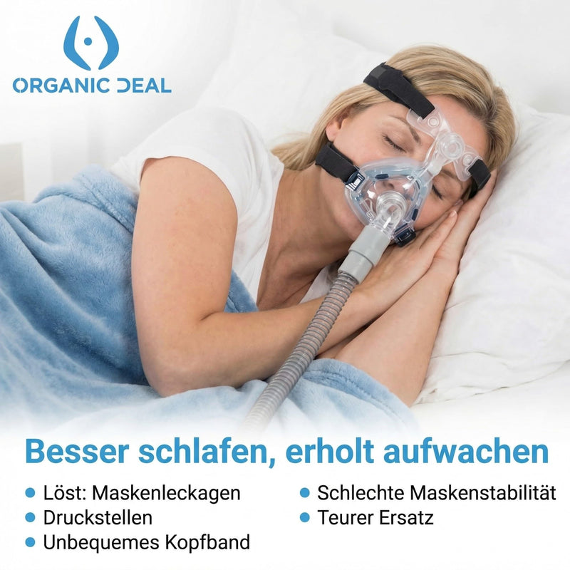 Pack of 2 Universal Cpap Headband - Mask & Clips Not Included | Universal mask strap for CPAP therapy for sleep apnea - soft neoprene material, no chin strap sleep apnea - headband 2 pieces (pack of 2)