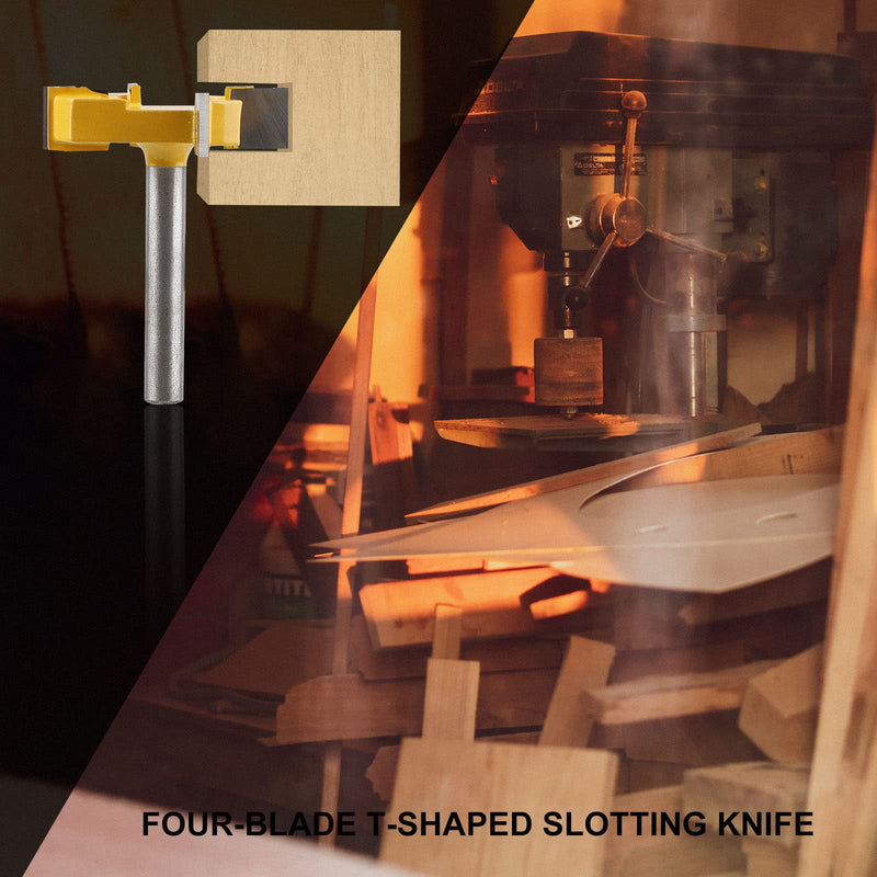 [Australia - AusPower] - CPROSP Milling Cutter for Router Spoilboard Milling Cutter 8 mm, Face Milling Cutter for Router Shaft 4 x Flutes, for Floor Cleaning, Woodworking Tool Processing & Hollowing, Diameter 38 mm 4 Flügel, Schnittdurchmesser 50,8mm 