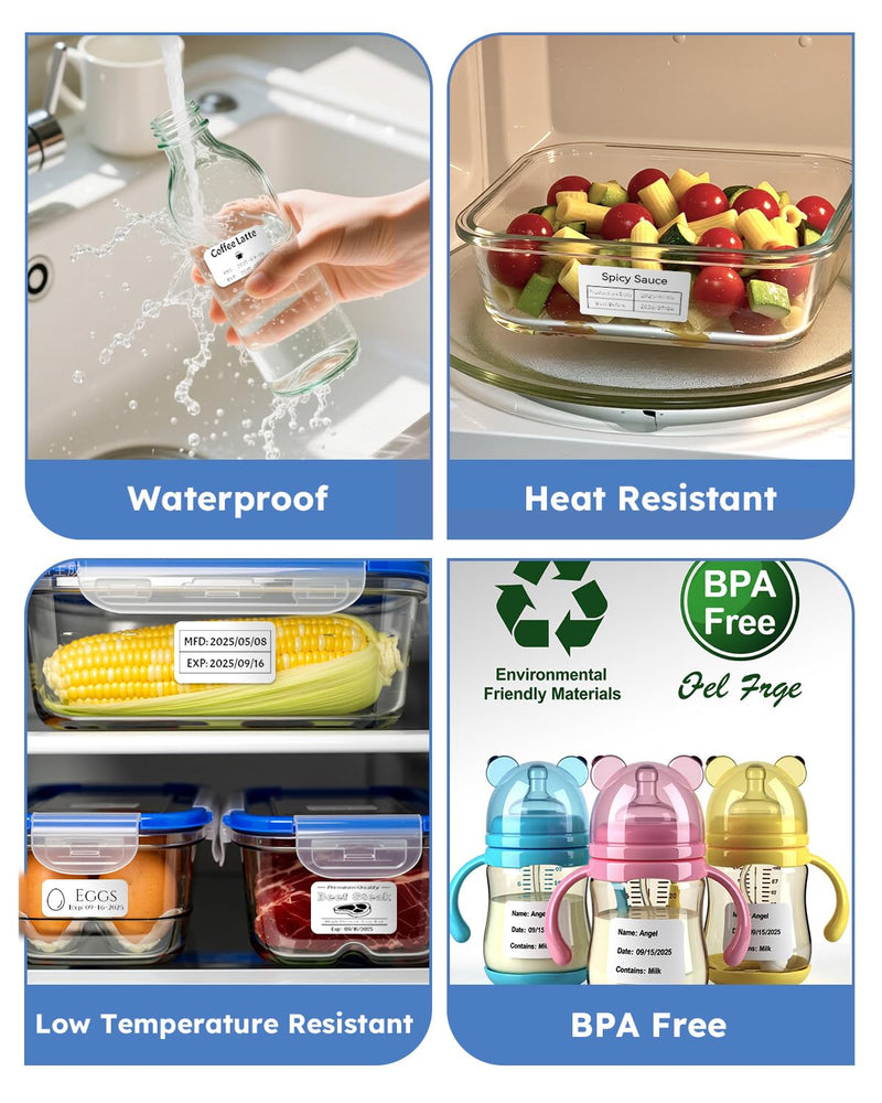Thermal Labels for N20 Label Maker,1.97"x1.18"(50x30mm), 230 Labels/Roll, for Barcode, Address, Mailing, Logo, Business, Name Tag, 3 Rolls White-5030