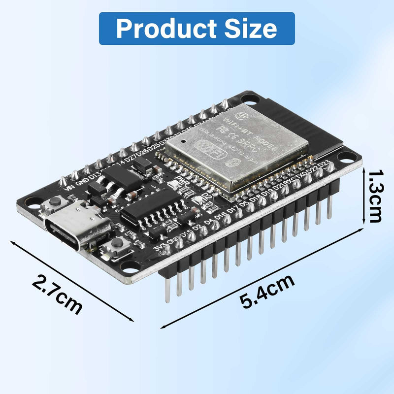 [Australia - AusPower] - diymore 2 Pieces for ESP32 NodeMCU Module USB C for ESP32 Nodemcu Development Board 2.4 GHz WLAN WiFi Bluetooth CH340 Chip 