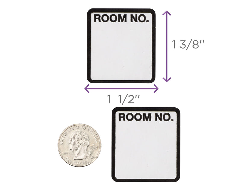 [Australia - AusPower] - Carstens Medical Stickers – Room No. Alert and Instruction Labels for Medical Charts, White and Black, Roll of 200 Patient Chart Labels, W1.5" x H1.375" 