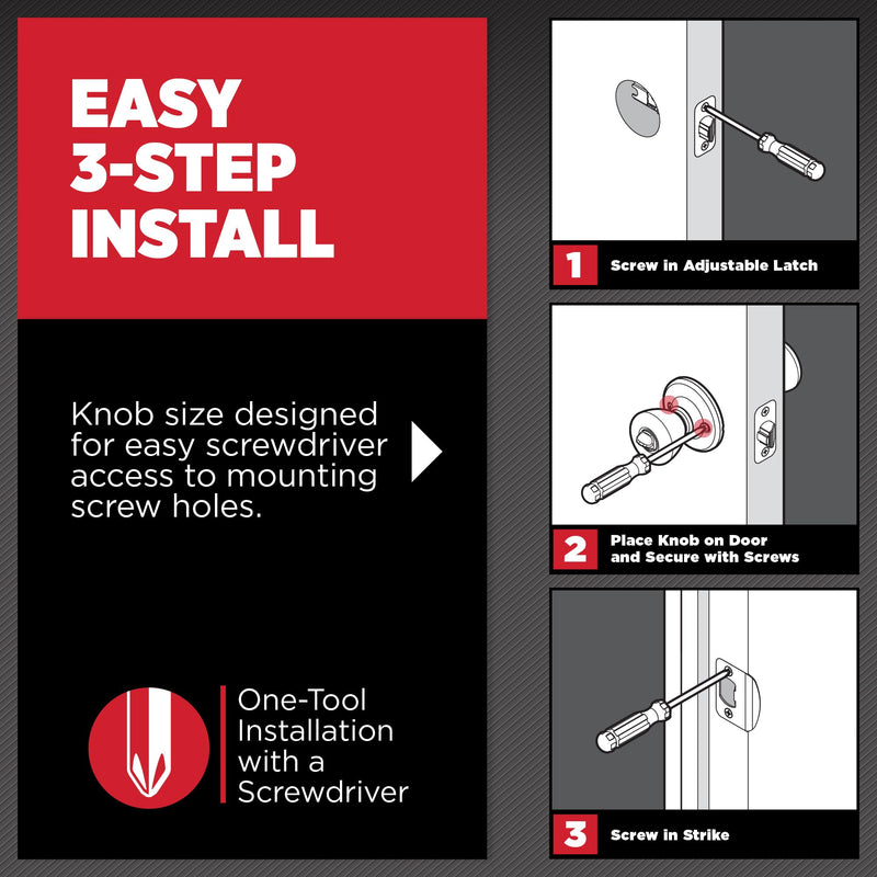 Kwikset Juno Entry Door Knob with Lock and Key, Secure Keyed Handle Exterior, Front Entrance and Bedroom, Satin Nickel, Pick Resistant SmartKey Rekey Security and Microban, 2 1 Pack Keyed Entry