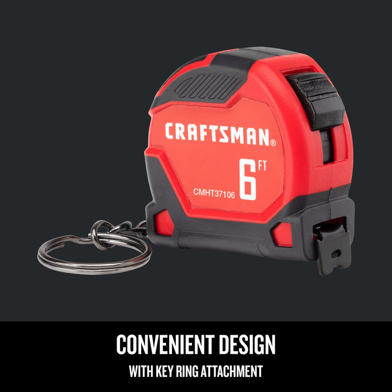 [Australia - AusPower] - CRAFTSMAN Keychain Tape Measure, 6 FT (CMHT37106G) 