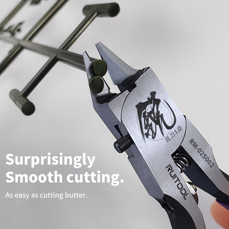 [Australia - AusPower] - RUITOOL Model Nippers,Gundam Model Tools for Beginners to Repair and Fix Plastic Models, Ultra-thin Single-edged Non-slip Grip,4.7 Inch Sharp Cutters for Gunpla Model Building RM 1.0-Purple 