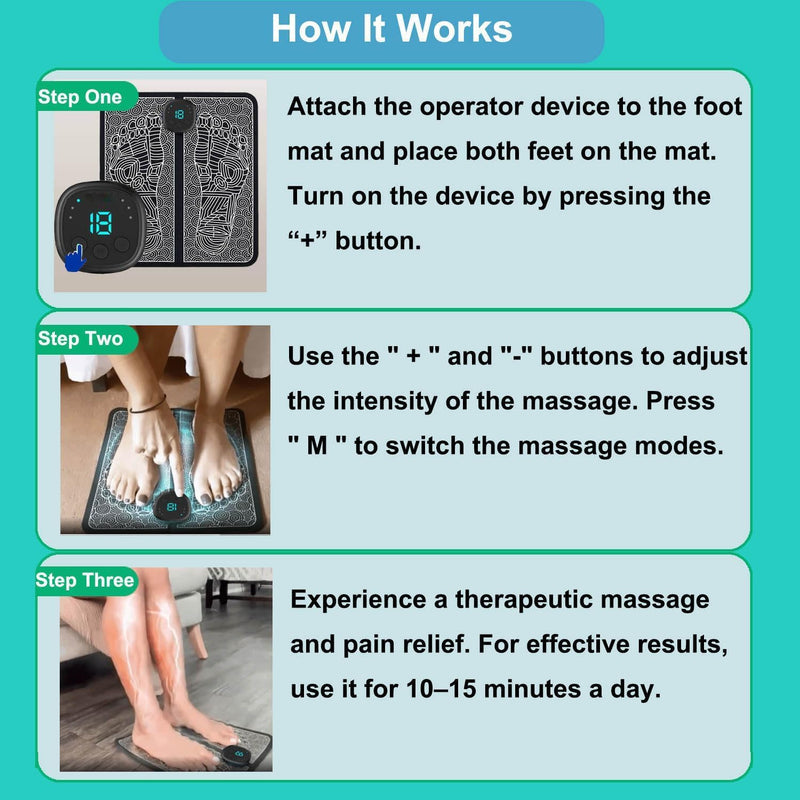 [Australia - AusPower] - EMS Foot Stimulator, Stimulator, Nerve, Transcutaneous, Over-The-Counter, Transcutaneous Electrical Nerve Stimulator for Pain Relief 