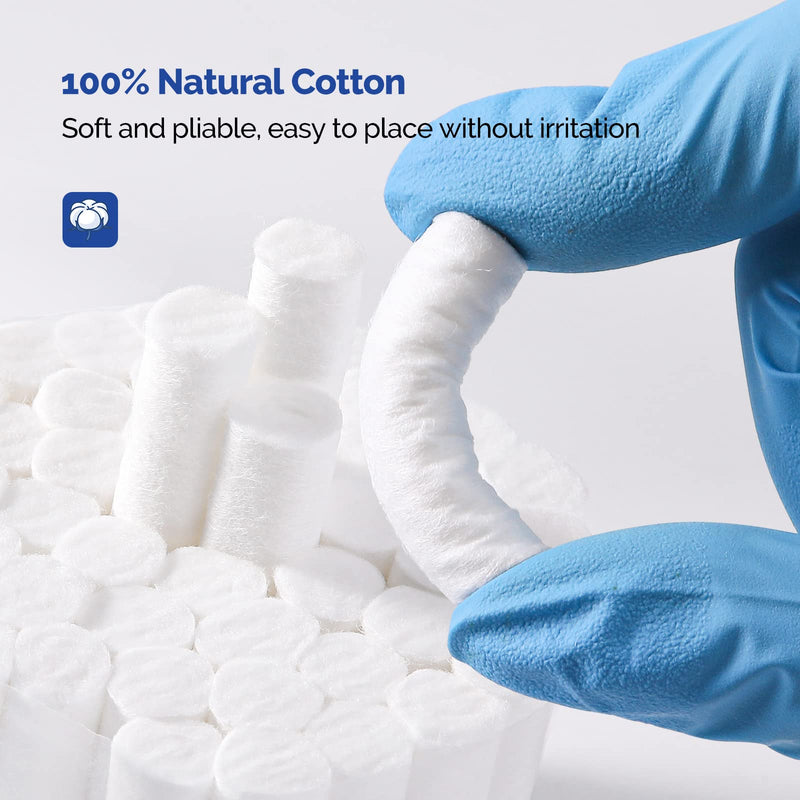 [Australia - AusPower] - JMU Cotton Rolls Dental (250 Pcs), Nosebleed Plugs 1.5'' High Absorbent Mouth Cotton Rolls Non-Sterile, Box of 250 1-1/2" x 3/8" 