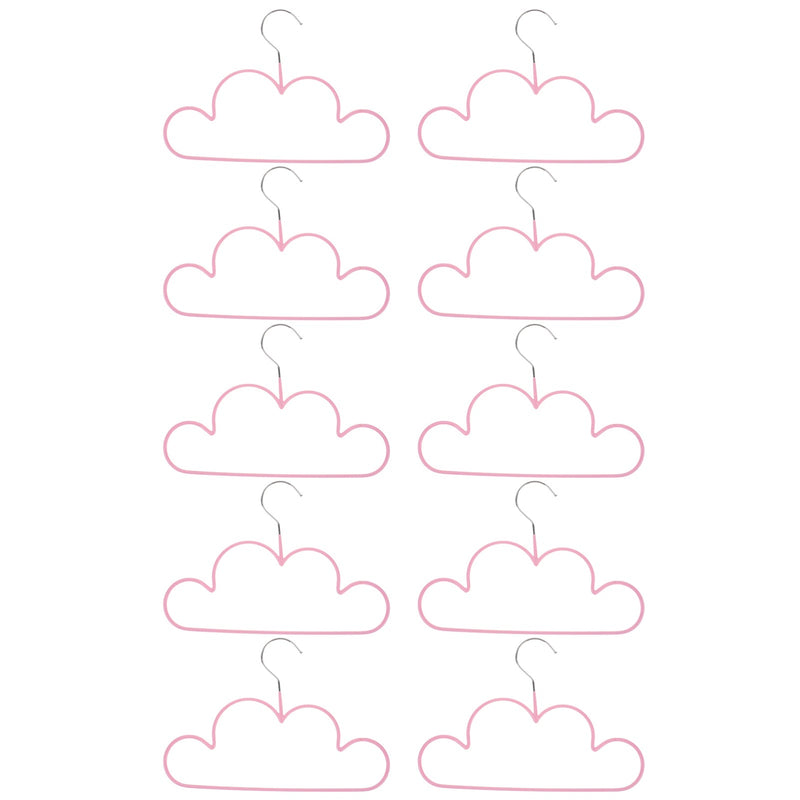 Cloud Shape Hangers 10 Pack Non Slip Clothes Hangers for Drying Wet Clothes Heavy Duty Metal Hanger for Kids Closet Space Saving Organizer 11.73 X 8.07 X 0.15 in