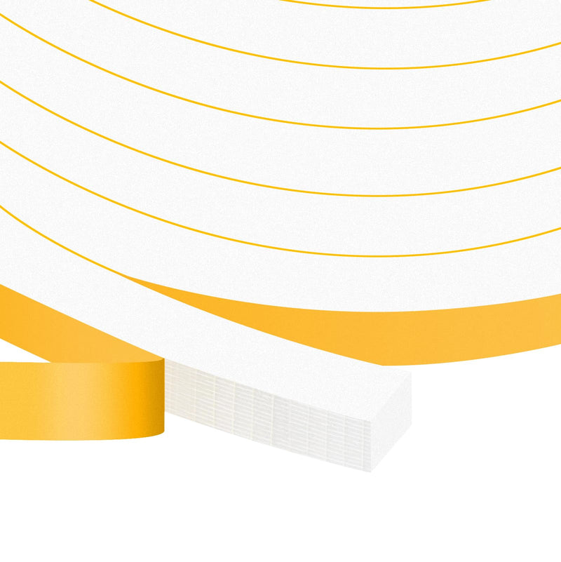 Window Insulation Weather Stripping, High Density Insulation Tape for Door, Soundproof Weatherproof Door Weather Stripping, Adhesive Foam Gasket Tape, Anti-Vibration(1/2 in x 1/2 in x 26Ft) 1/2 In x 1/2 In x 26Ft White