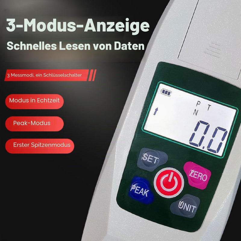 Digital Force Meter, High Precision Push-Pull Gauge 100N/10kg Capacity, Digital Force Meter with Peaks Hold, 4 Unit Conversion, for Industry Laboratory Quality Control