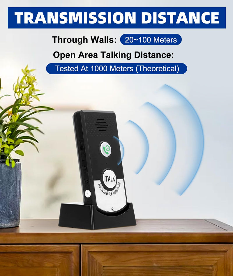 [Australia - AusPower] - 2 Way Voice Intercom - Super Long Range Wireless Intercom System for Home 