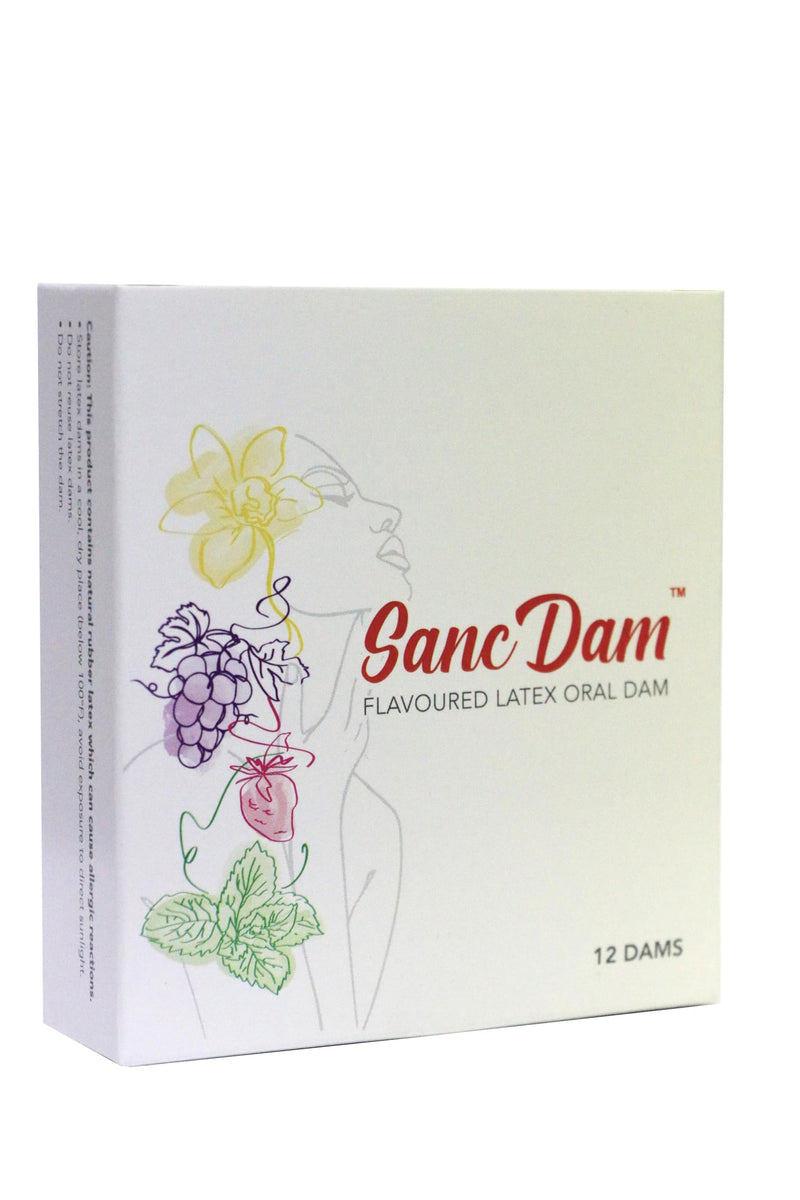 [Australia - AusPower] - Grape 12 Count SancDam Ultra-Thin Oral Sex Dam Membrane, Men and Women Giving Each Other Oral Sex, Cunnilingus Prop SM Fellatio, Oral Dam Covering for Lesbian Or Couples Sex (Dental Dams) 