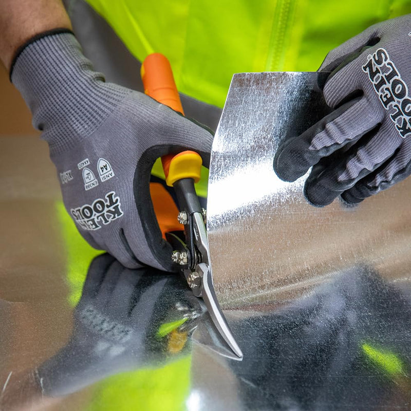 [Australia - AusPower] - Klein Tools 1302S Aviation Tin Snips, Straight, Long Cut, Heavy Duty Metal Cutting Shears with Forged Steel Blade 