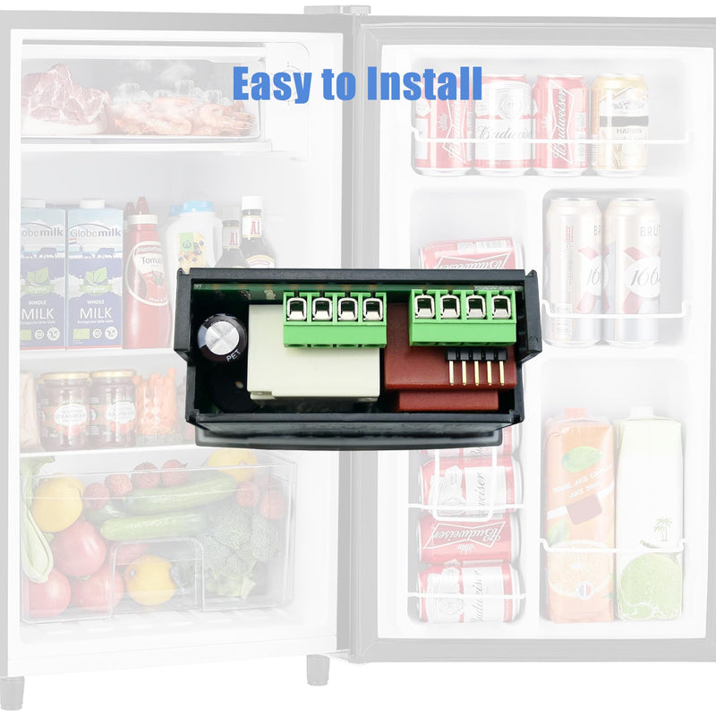 [Australia - AusPower] - XR02CX-4N1F1 Dixell Temperature Controllers Refrigerator Digital Thermostat Controller for Fridges Freezers Heating Appliances 120V/50-60Hz with 1 NTC Probe 