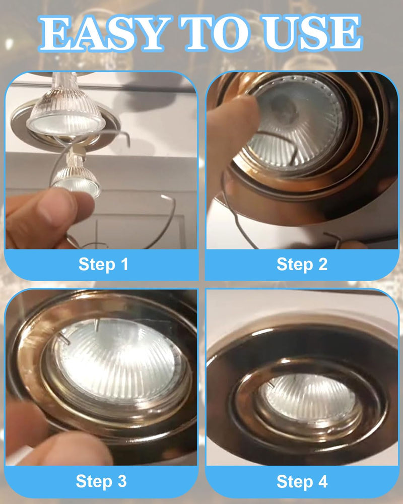 Pack of 25 Snap Ring for GU10 MR16 Diameter Downlight Retaining Spring Rings Clips LED Halogen Lamp Holder 50 mm, Clamping Ring, Lamp Retaining Spring Clip A:25PCS
